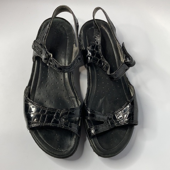 Ecco black sandals size 39 - Picture 2 of 8